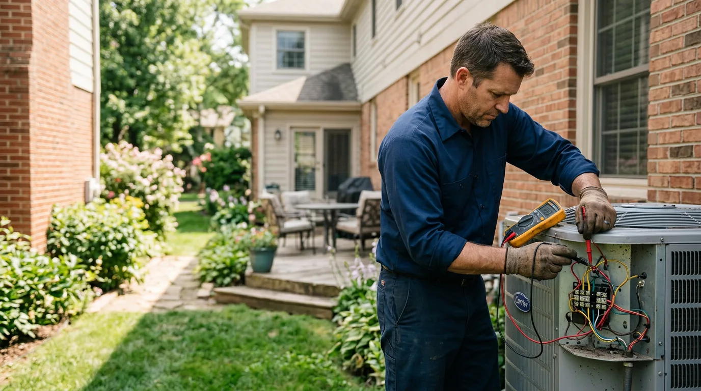 HVAC technician working near Weston, WY